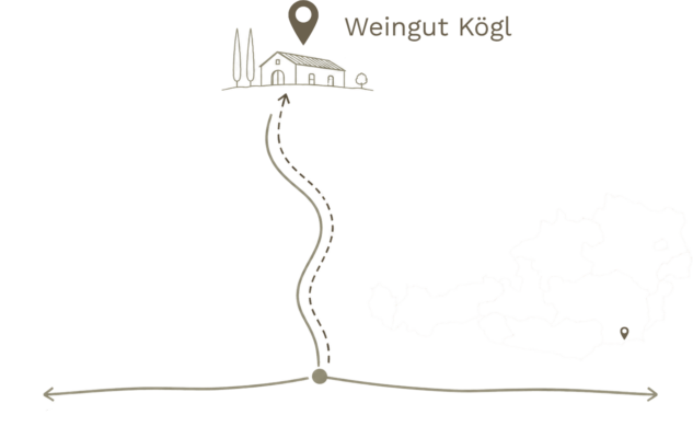 Route zum Weingut Kögl
